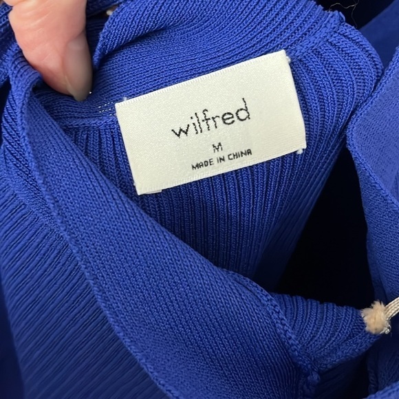 Wilfred/Aritzia Ribbed Halter Dress With Side Slit - Picture 8 of 8